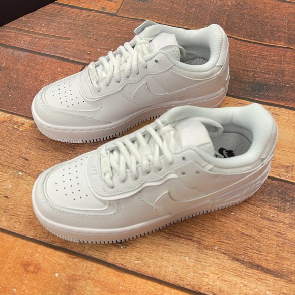 Nike Women's Air Force 1 Shadow (Triple White) - Picture 9 of 10